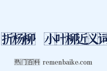 折杨柳·小叶柳近义词是什么意思的图片